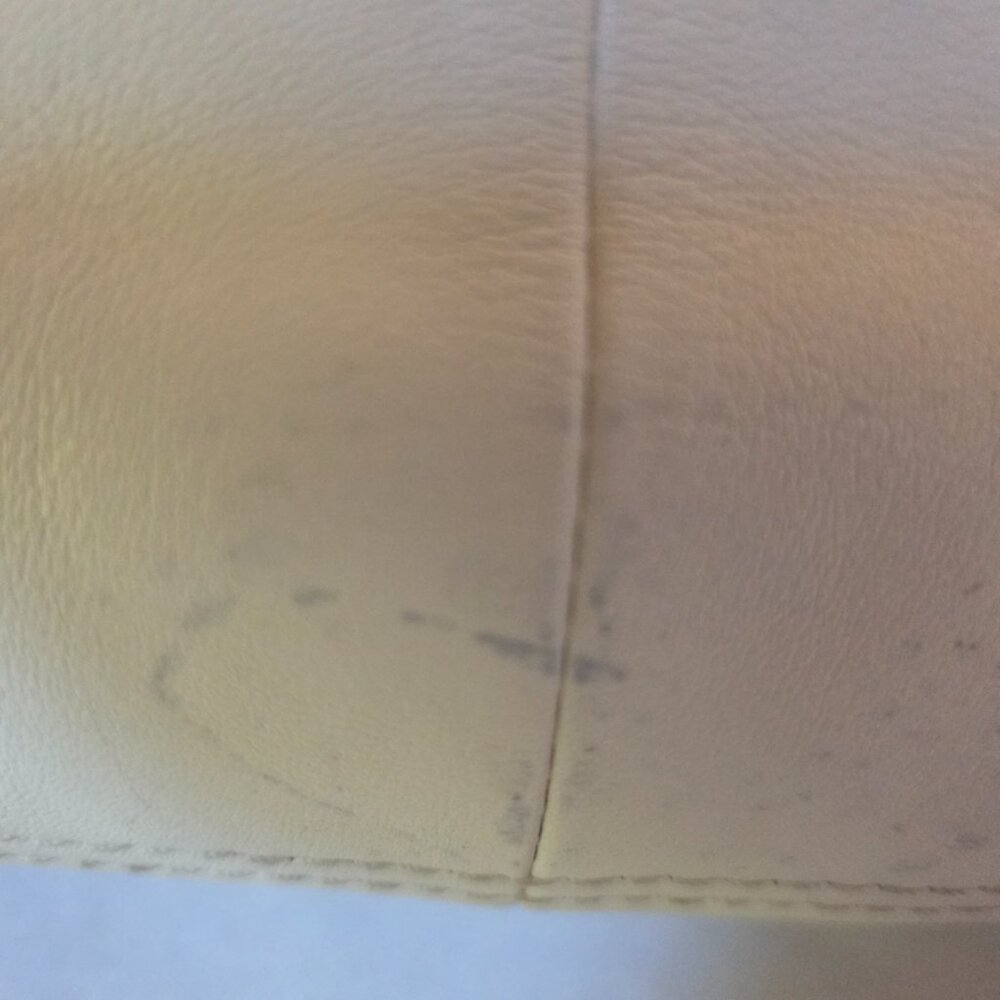 Coach Leather Purse | Cream & Brown Snake-Embossed Trim | Silver Hardware - Picture 11 of 13